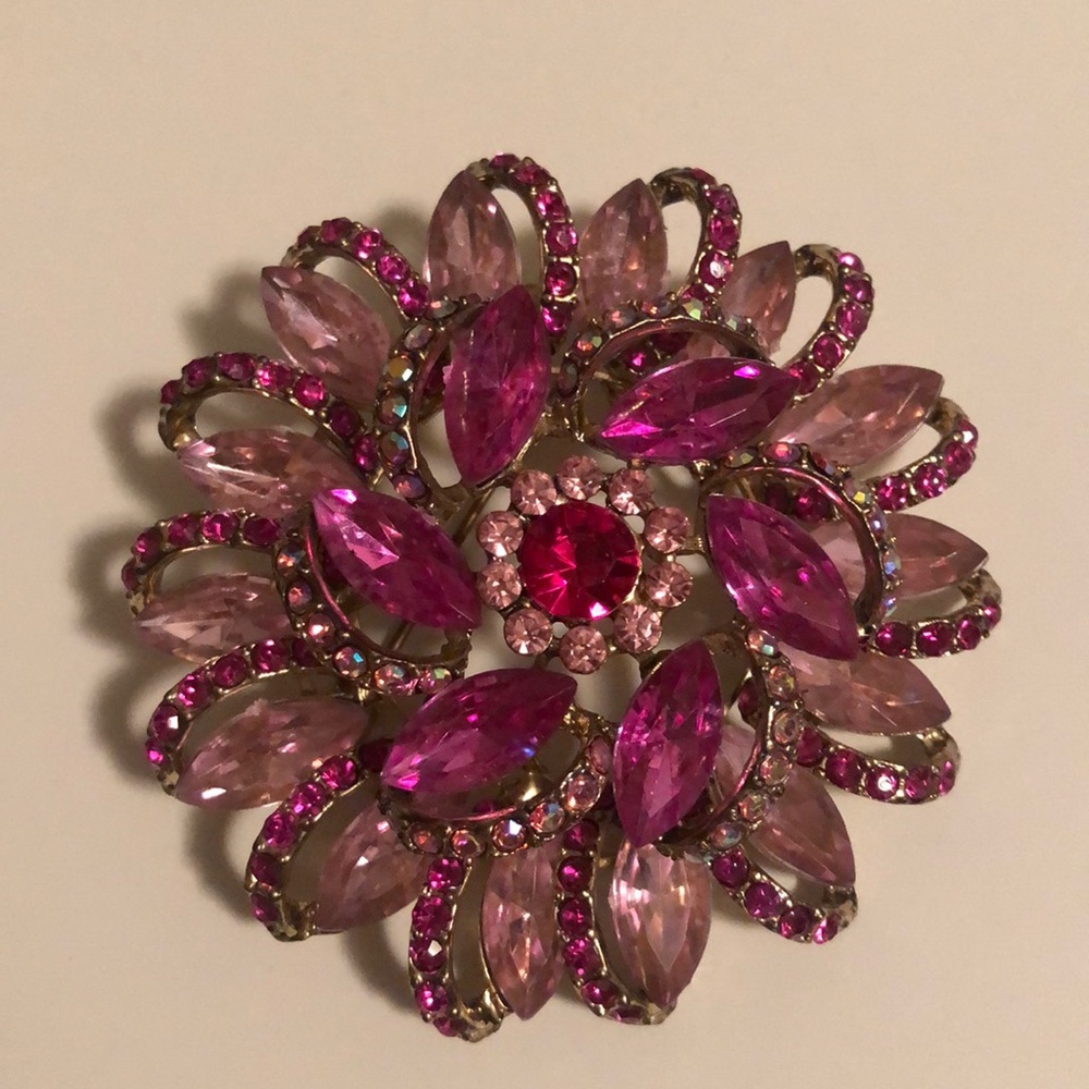 Large rhinestone brooch